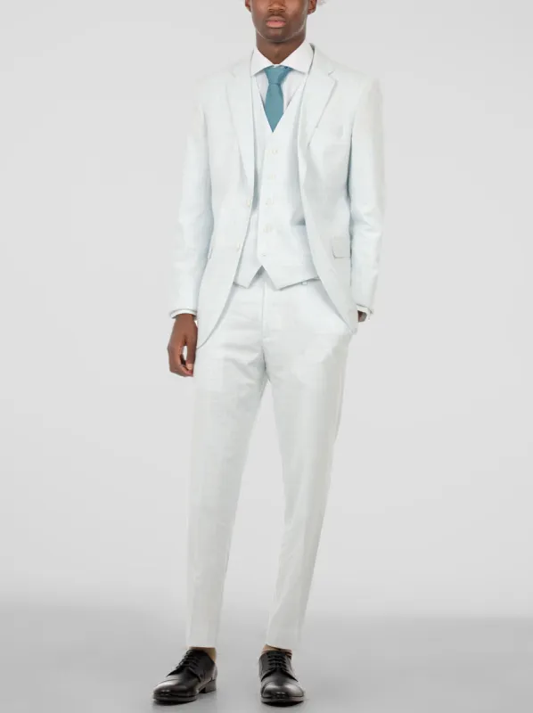 Light Grey & Skylark Blue Three Piece Suit (Open Box) sold by Alain Dupetit