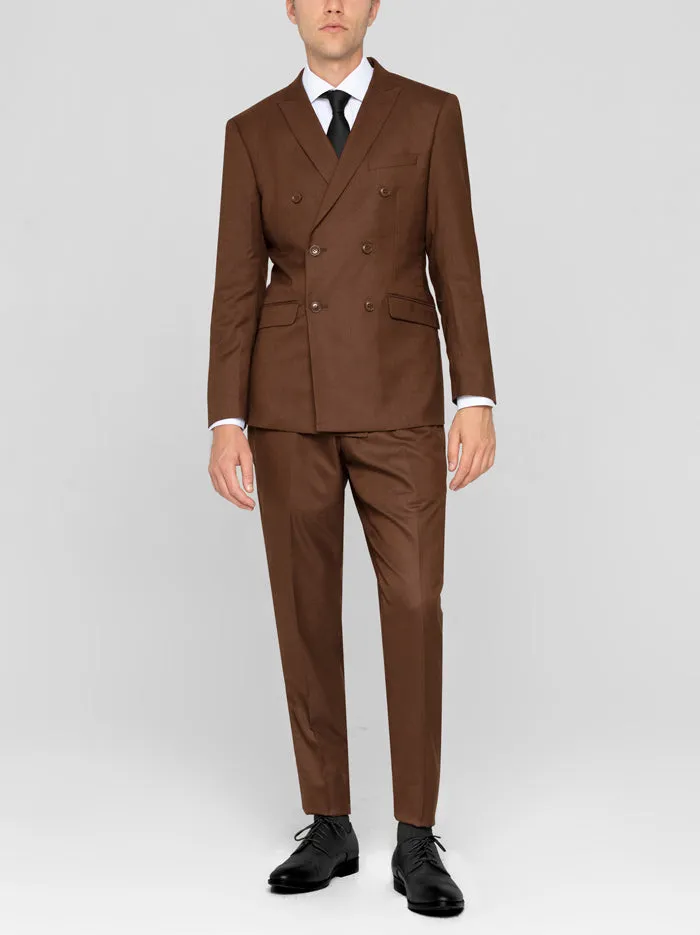Pinecone Brown Double Breasted Suit (Open Box) sold by Alain Dupetit