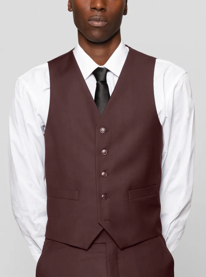 Burgundy Three Piece Suit (Open Box) sold by Alain Dupetit product image thumbnail 4