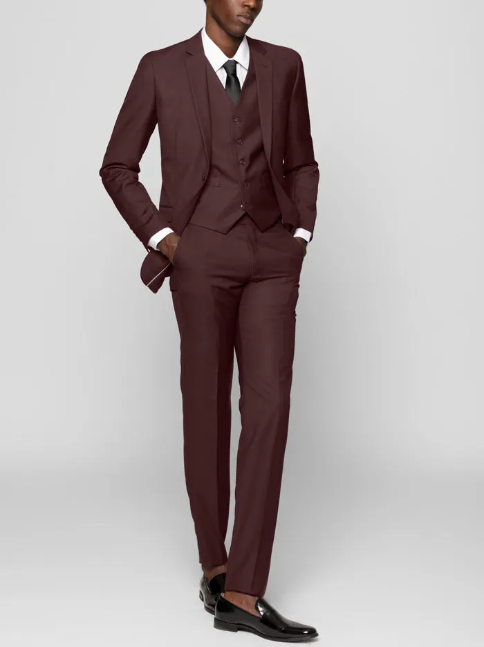 Burgundy Three Piece Suit (Open Box) sold by Alain Dupetit