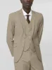 Beige Three Piece Peak Lapel Suit (Open Box) sold by Alain Dupetit