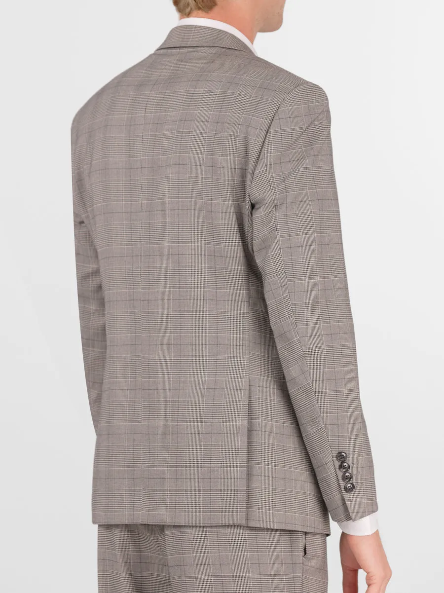 Grey & Black Glen Plaid Three Piece Peak Lapel Suit (Open Box) sold by Alain Dupetit product image thumbnail 3