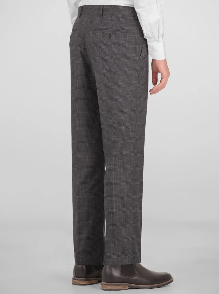 Charcoal Plaid Three Piece Peak Lapel Suit (Open Box) sold by Alain Dupetit product image thumbnail 5