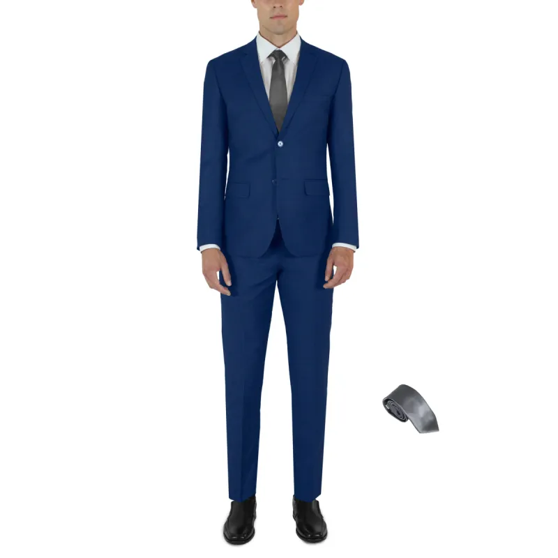 Royal Blue Two Button Suit with Tie by Future Spoke (Clearance) sold by Alain Dupetit