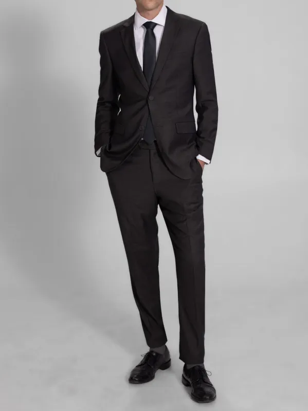 Black & White Micro-Check Two Button Suit sold by Alain Dupetit