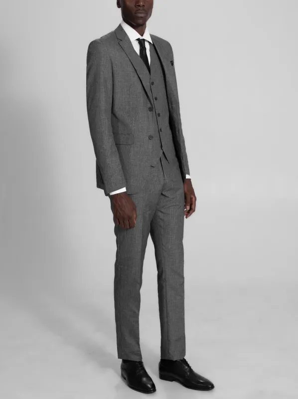 Black & White Micro-Plaid Three Piece Suit (Open Box) sold by Alain Dupetit