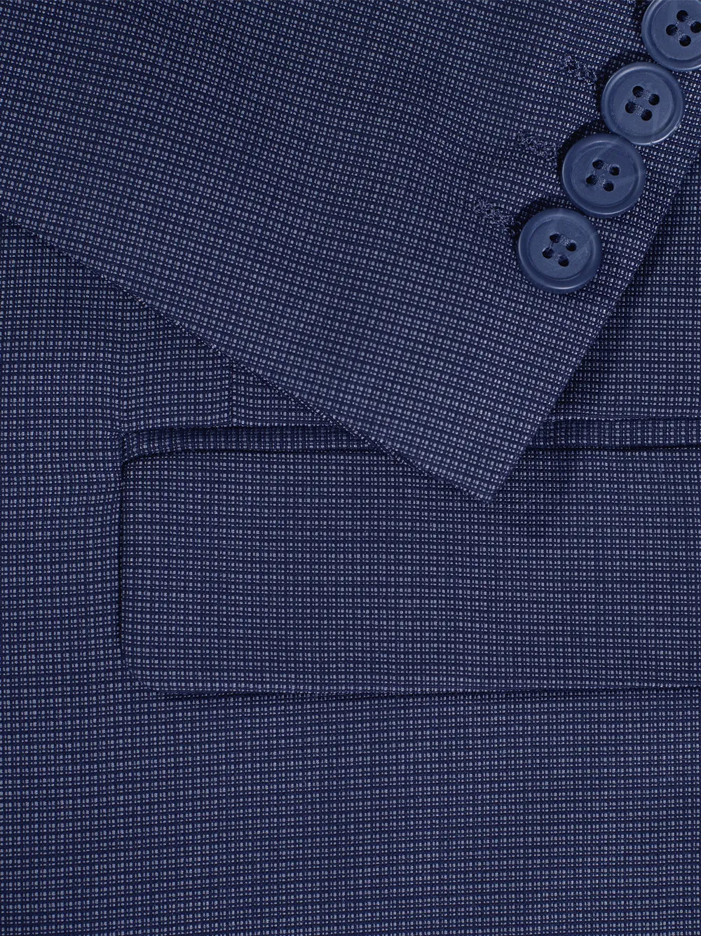 Blue & White Micro-Check Two Button Suit (Open Box) sold by Alain Dupetit product image thumbnail 5