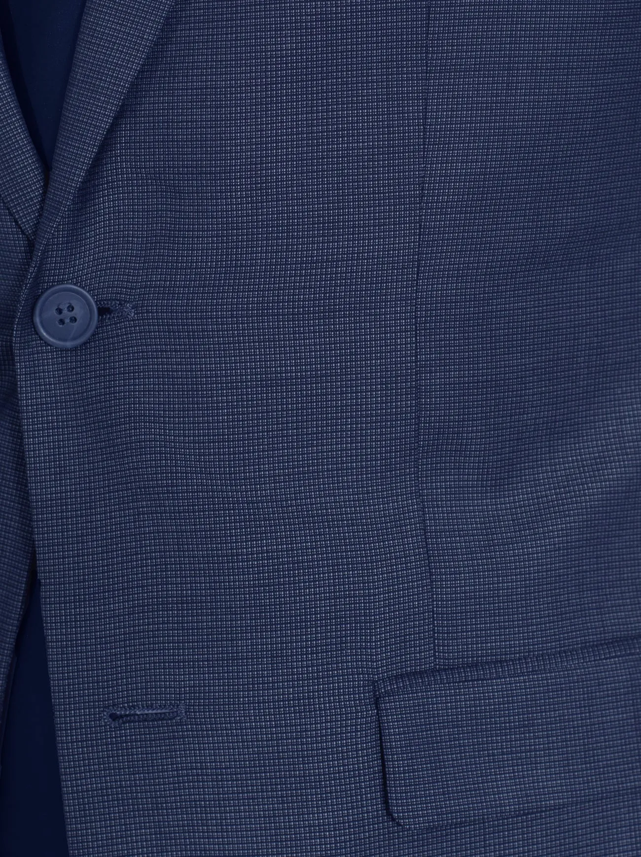 Blue & White Micro-Check Two Button Suit (Open Box) sold by Alain Dupetit product image thumbnail 3