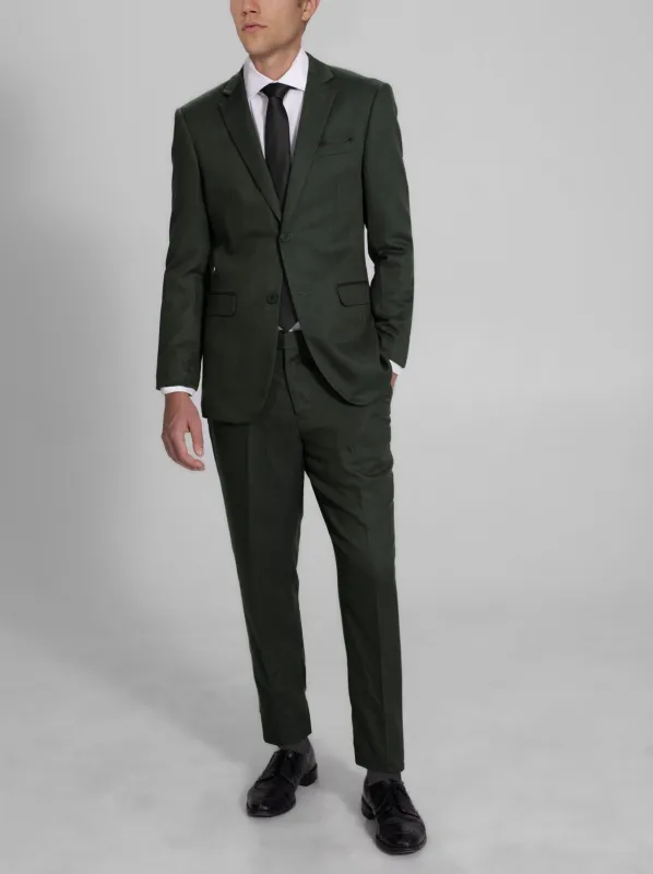 Pine Green Herringbone Two Button Suit (Open Box) sold by Alain Dupetit