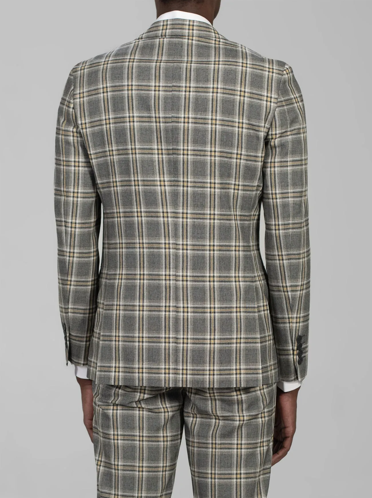 Charcoal & Canary Plaid Three Piece Suit sold by Alain Dupetit product image thumbnail 4