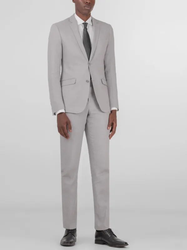 Grey Linen Two Button Suit sold by Alain Dupetit