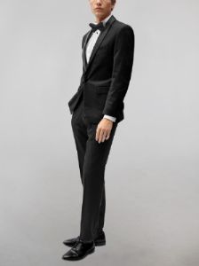 Black Velvet Tuxedo with Satin Shawl Lapel sold by Alain Dupetit