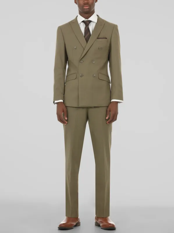 Dusky Green Double Breasted Suit sold by Alain Dupetit