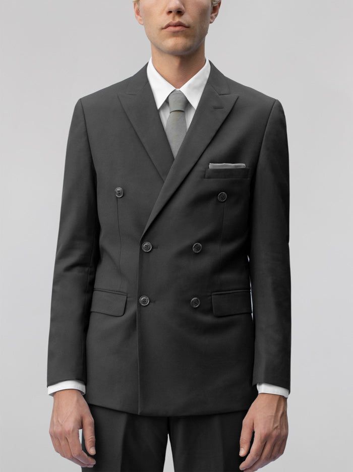 Dark Grey Double Breasted Suit (Clearance) sold by Alain Dupetit product image thumbnail 3