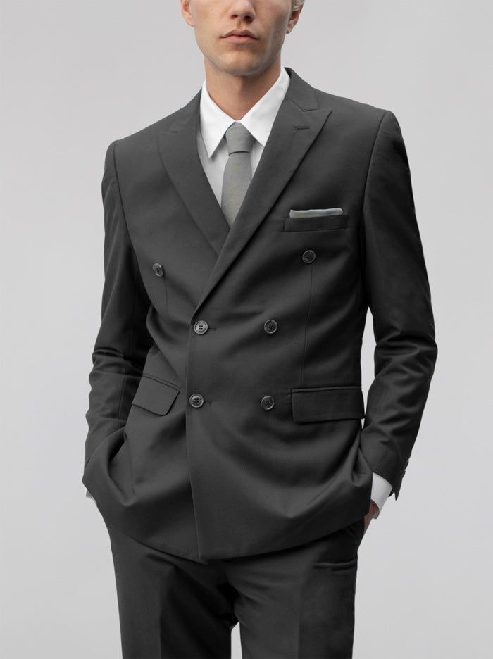 Dark Grey Double Breasted Suit (Clearance) sold by Alain Dupetit product image thumbnail 2