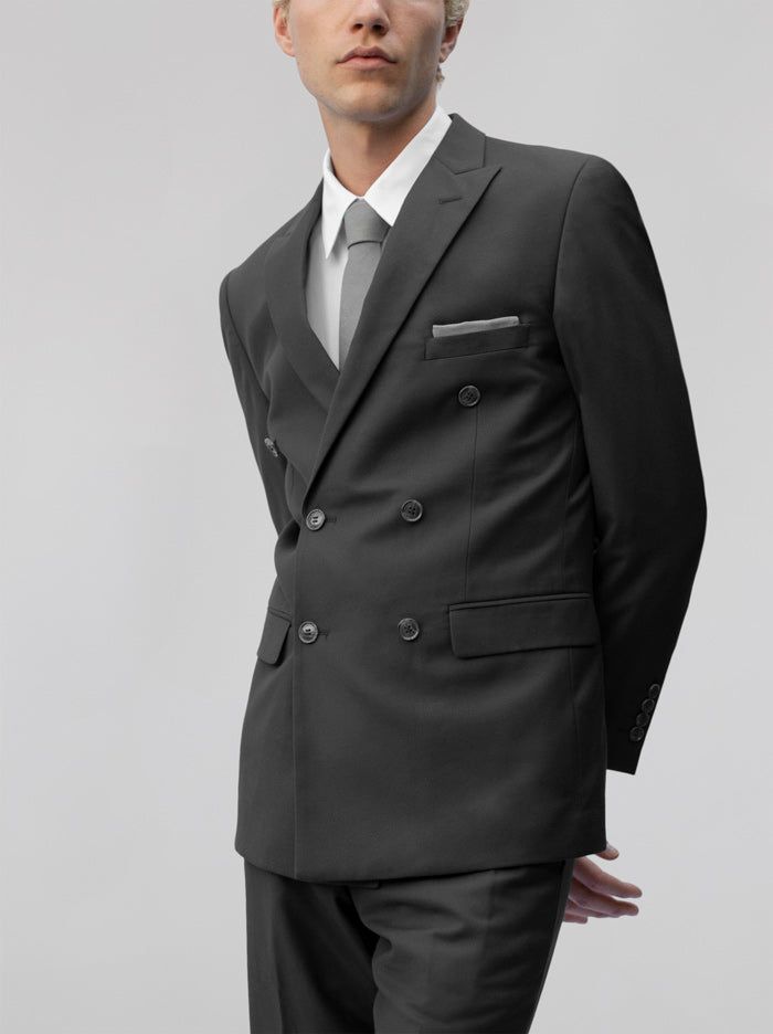Dark Grey Double Breasted Suit (Clearance) sold by Alain Dupetit product image thumbnail 4