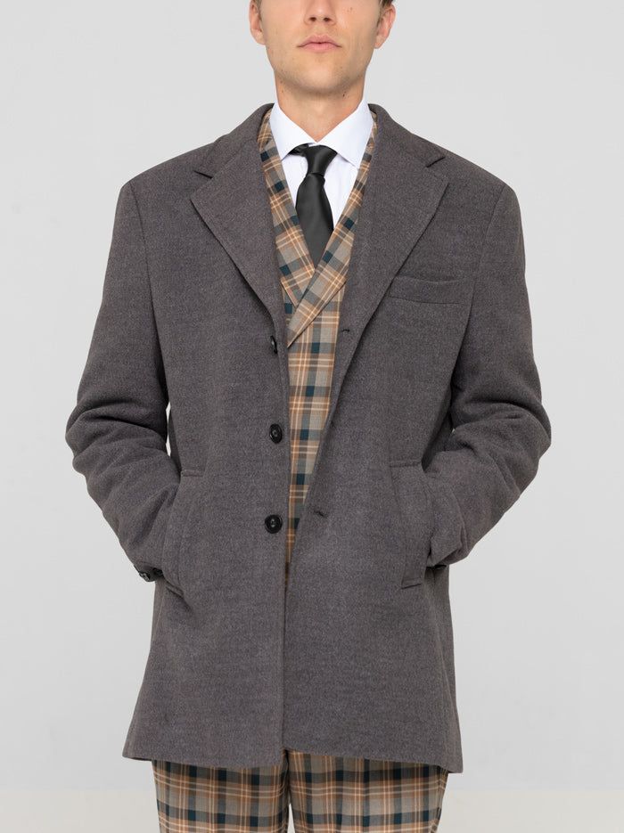 Charcoal Grey Overcoat sold by Alain Dupetit product image thumbnail 3