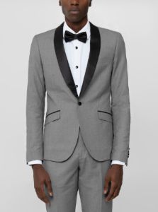 Light Grey Tuxedo with Shawl Lapel sold by Alain Dupetit