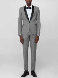 Light Grey Tuxedo with Shawl Lapel sold by Alain Dupetit