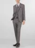 Grey Sharkskin Three Piece Peak Lapel Suit sold by Alain Dupetit