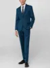 Teal Birdseye Two Button Suit  (Clearance) sold by Alain Dupetit