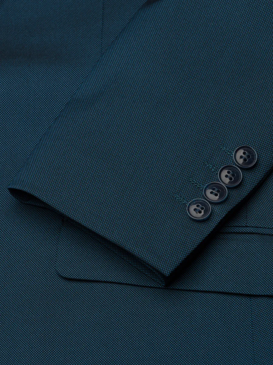 Teal Birdseye Two Button Suit (Clearance) sold by Alain Dupetit product image thumbnail 5
