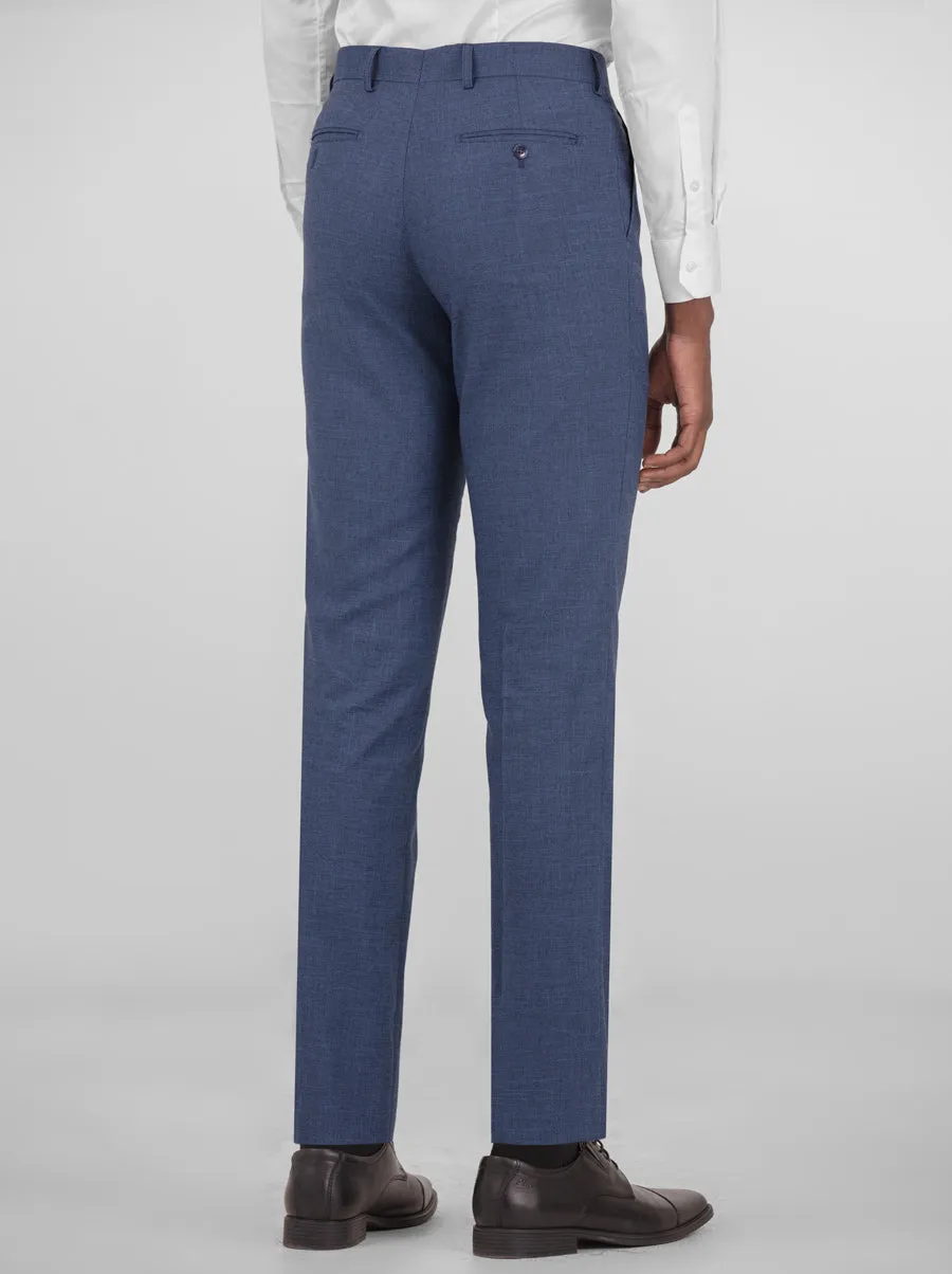 Blue Sharkskin Two Button Peak Lapel Suit sold by Alain Dupetit product image thumbnail 5