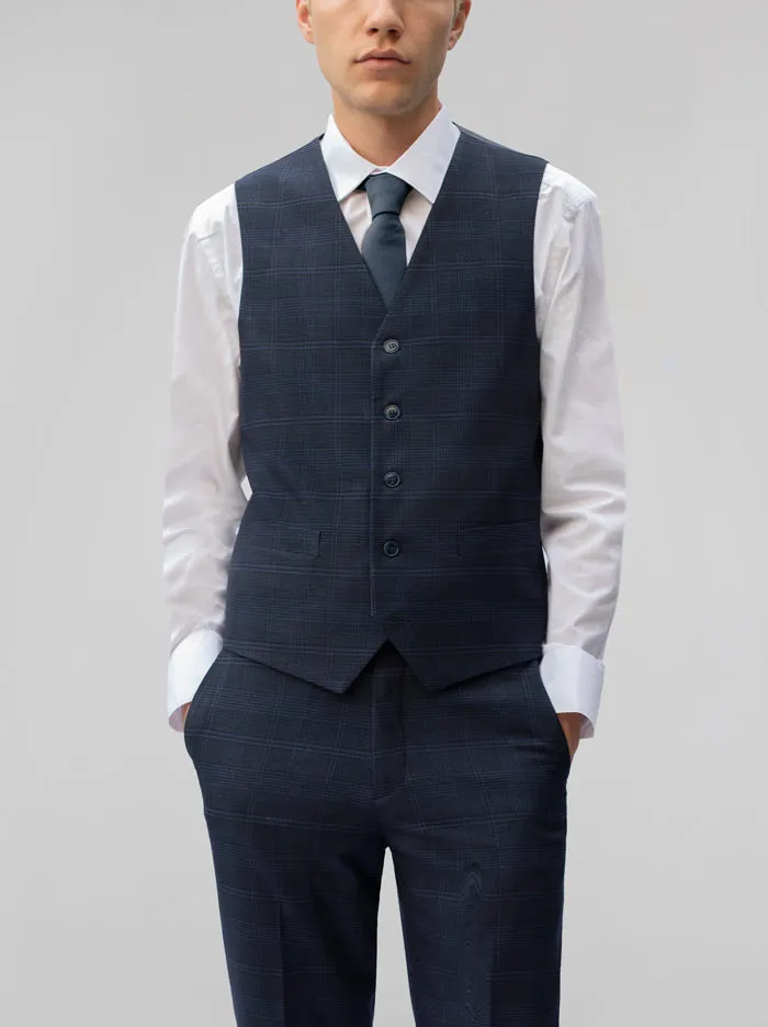 Deep Blue Plaid Three Piece Suit sold by Alain Dupetit product image thumbnail 5