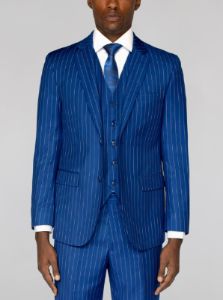 Medium Blue Pinstripe Three Piece Suit sold by Alain Dupetit