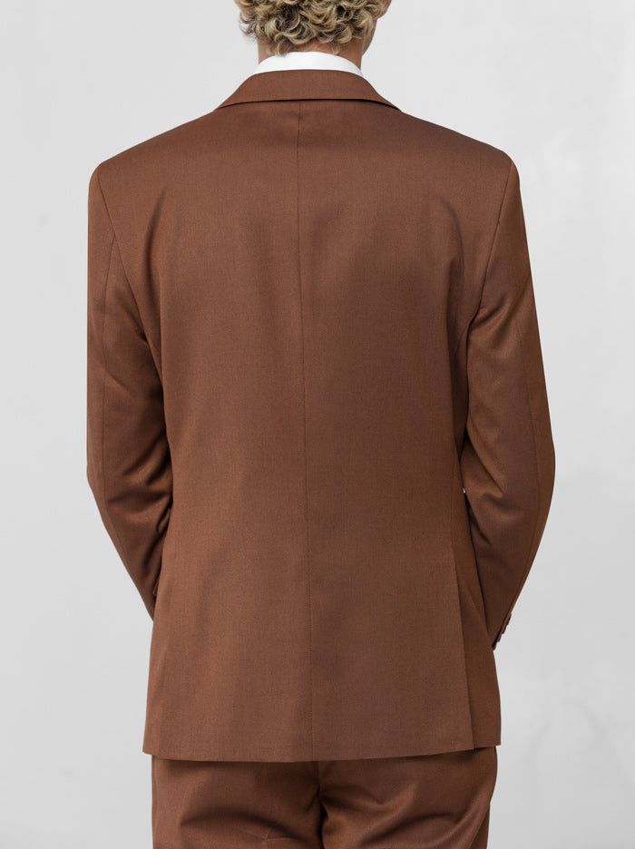 Rust Birdseye Three Piece Peak Lapel Ticket Pocket Suit (Clearance) sold by Alain Dupetit product image thumbnail 5