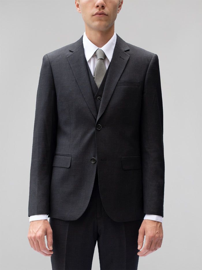 Dark Stone Grey Plaid Three Piece Suit sold by Alain Dupetit product image thumbnail 3
