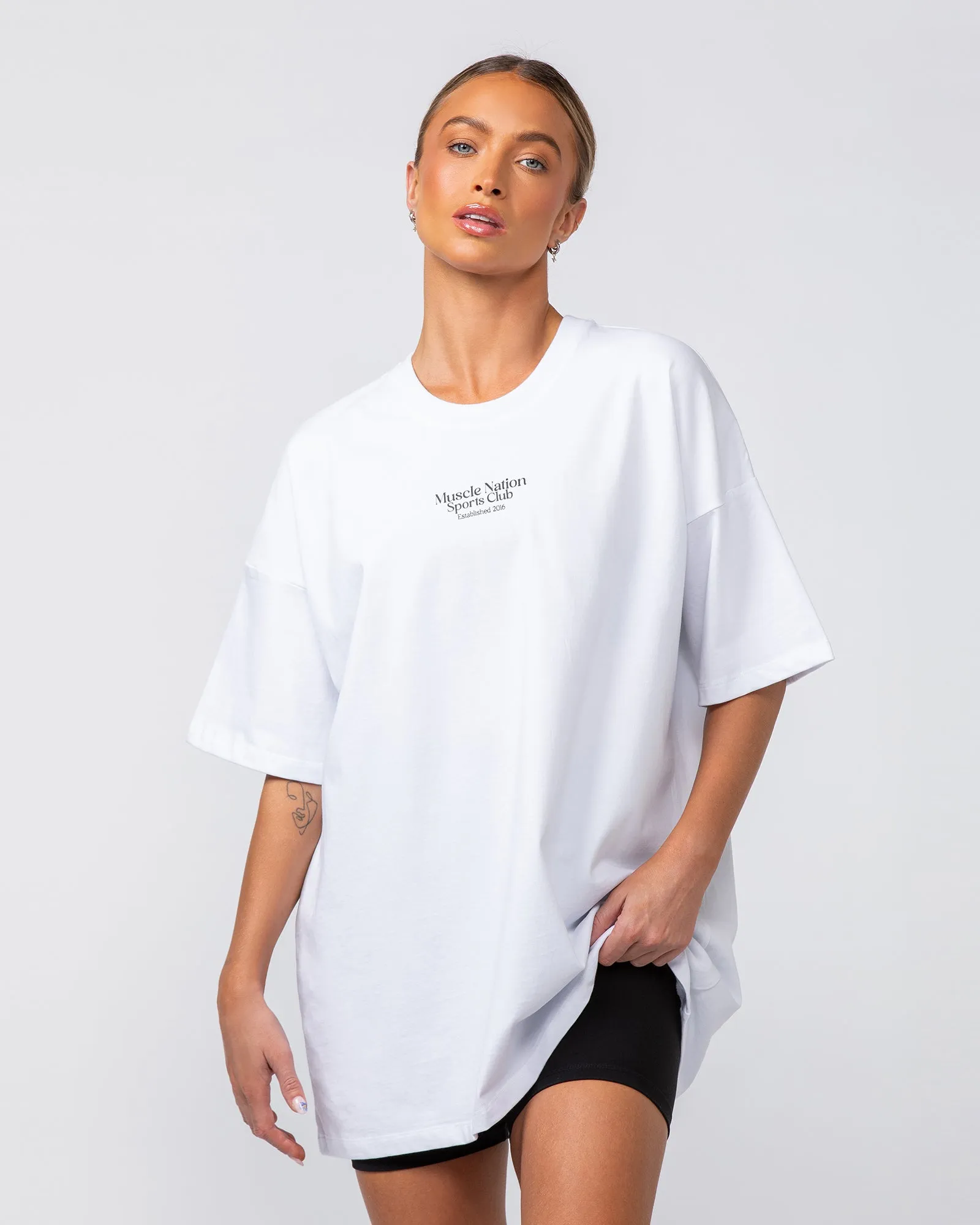 College Oversized Tee - White sold by Muscle Nation product image thumbnail 2