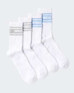 Mens MN Crew Socks - Periwinkle/ Steel (2 Pack) sold by Muscle Nation