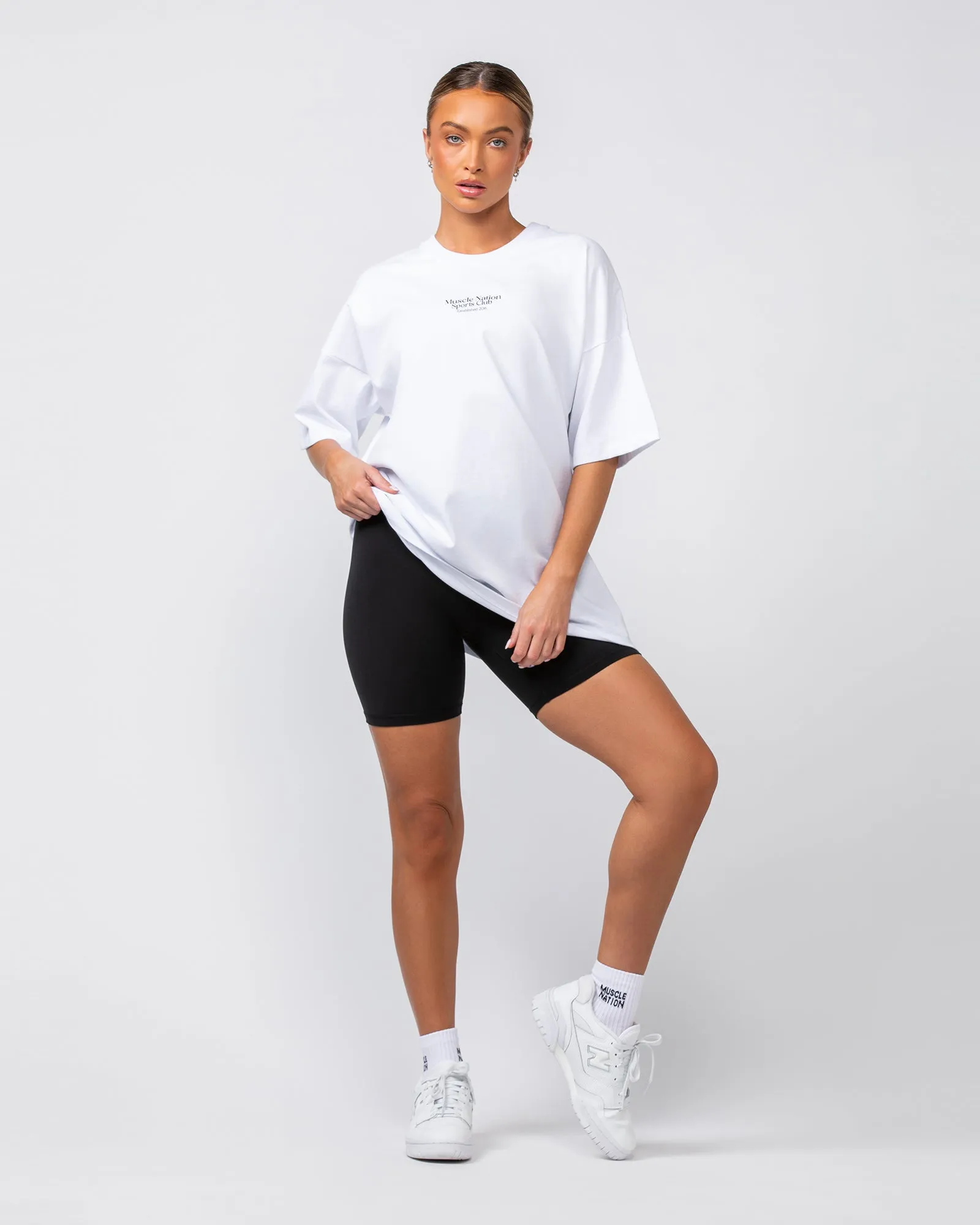 College Oversized Tee - White sold by Muscle Nation product image thumbnail 5