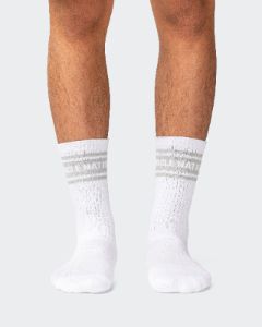 Mens MN Crew Socks - Periwinkle/ Steel (2 Pack) sold by Muscle Nation
