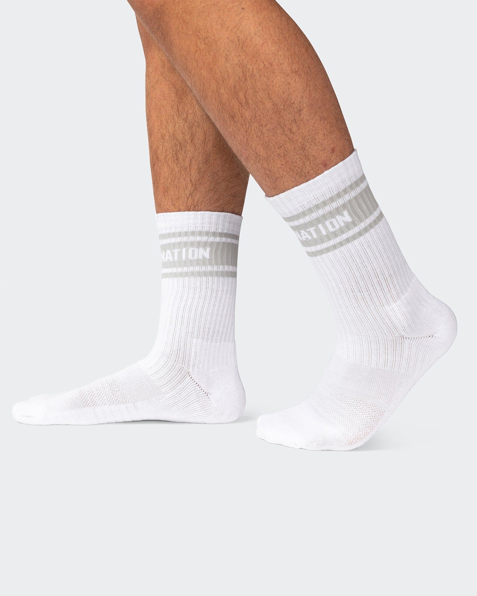 Mens MN Crew Socks - Periwinkle/ Steel (2 Pack) sold by Muscle Nation product image thumbnail 3