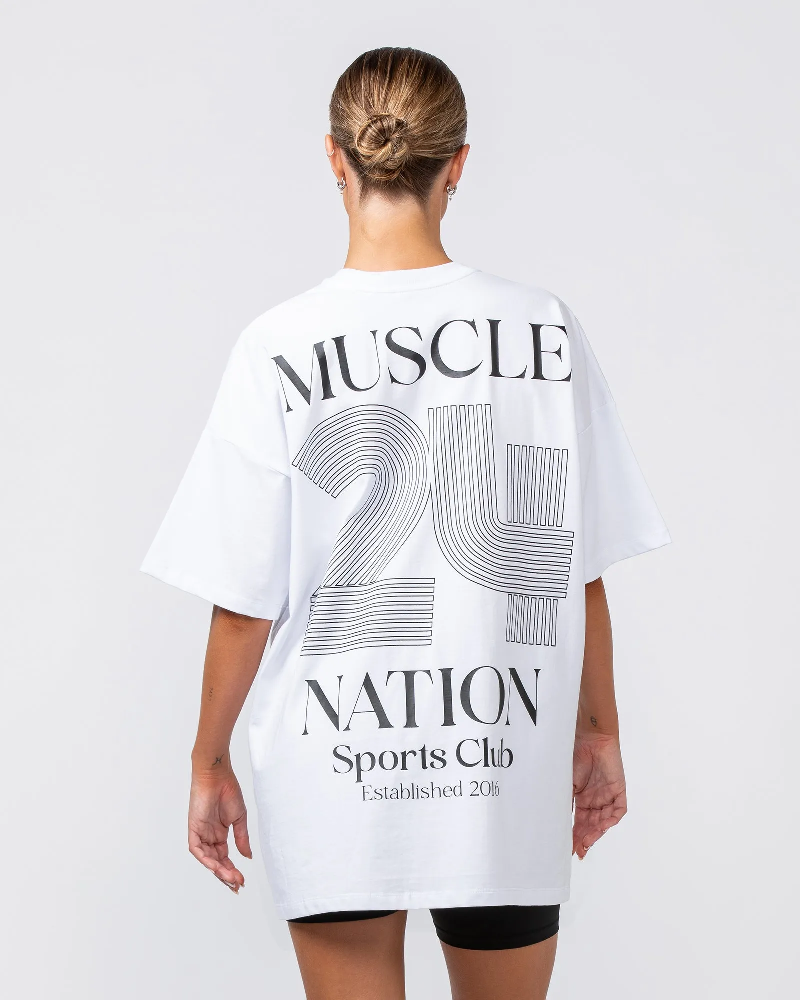 College Oversized Tee - White sold by Muscle Nation product image thumbnail 4