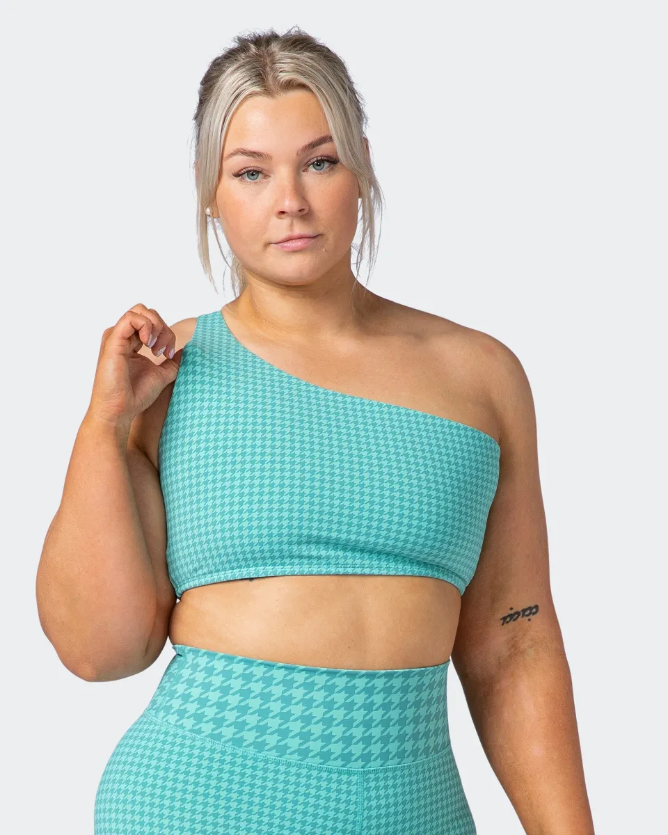 Level Up Bralette - Cascade Houndstooth Print sold by Muscle Nation