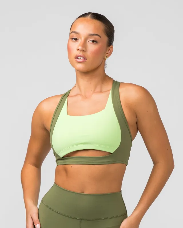 Sizzle Bra - Green Ivy sold by Muscle Nation
