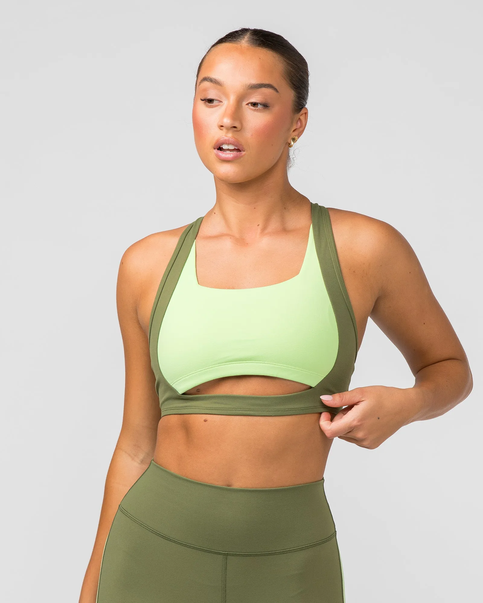 Sizzle Bra - Green Ivy sold by Muscle Nation product image thumbnail 2