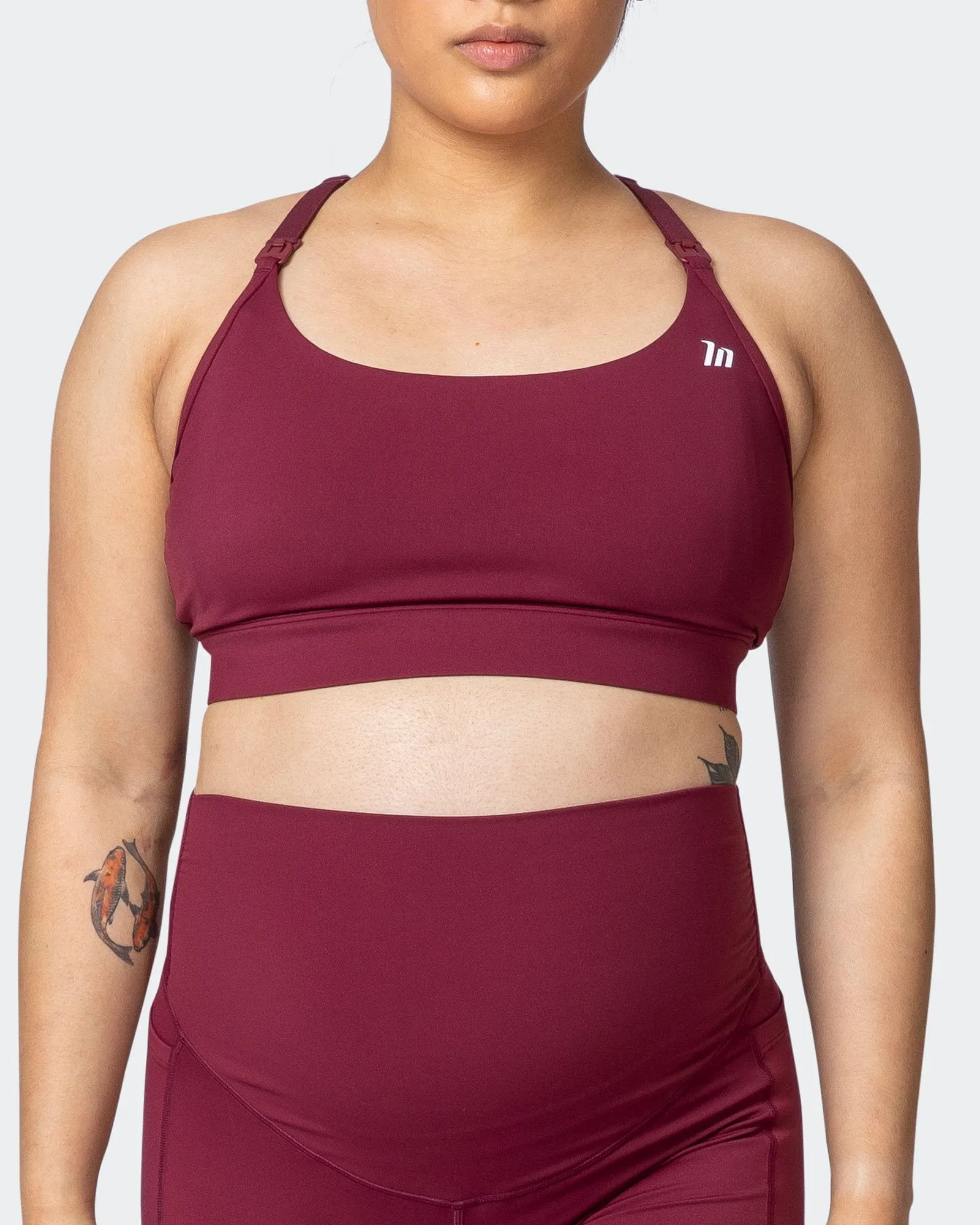 MN Classic Maternity Bra - Wine sold by Muscle Nation product image thumbnail 3
