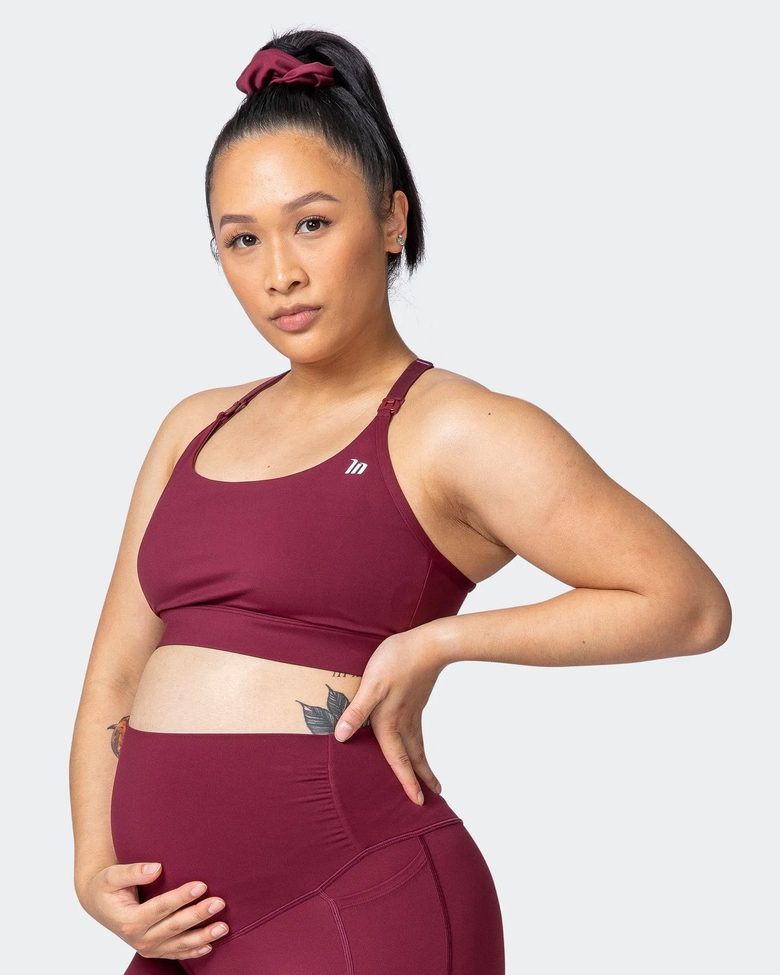 MN Classic Maternity Bra - Wine sold by Muscle Nation