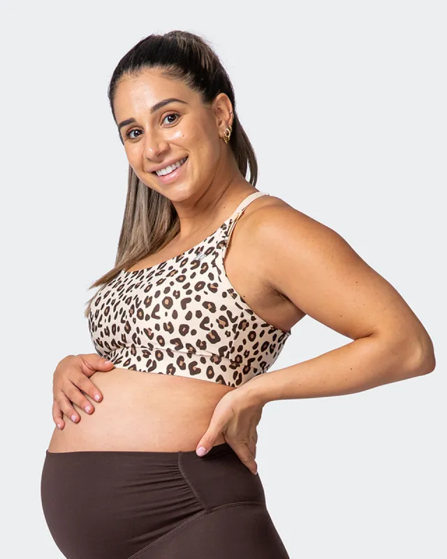 MN Everyday Maternity Bra - Cheetah Print sold by Muscle Nation