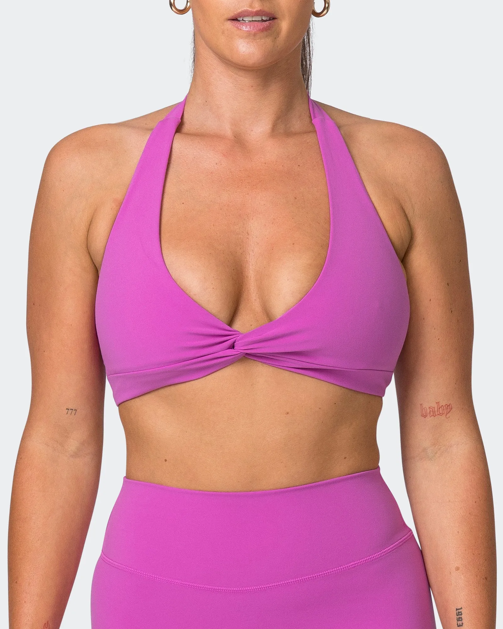Hype Halter Bralette - Dahlia sold by Muscle Nation product image thumbnail 2