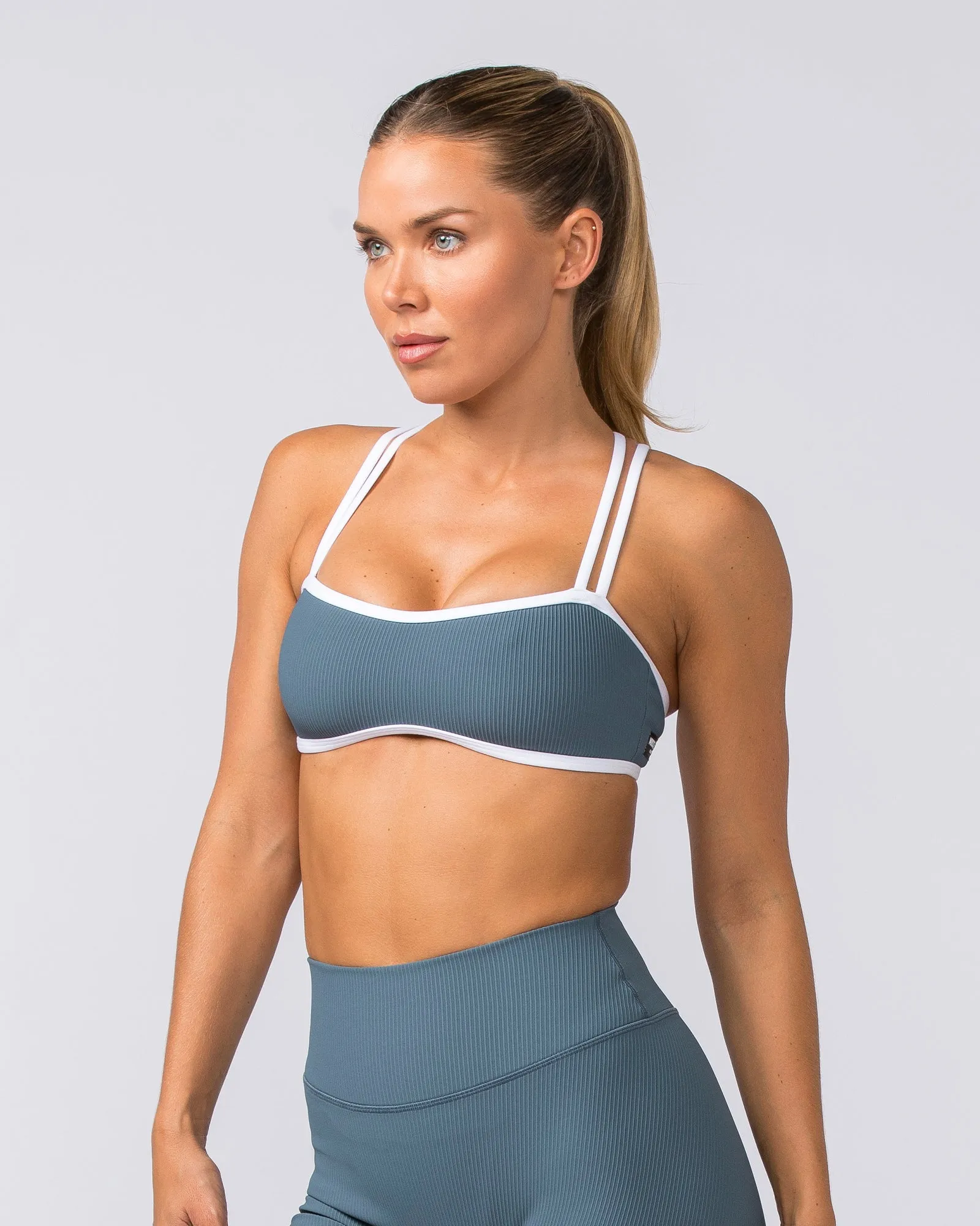 Curves Rib Bralette - Tidepool sold by Muscle Nation product image thumbnail 3