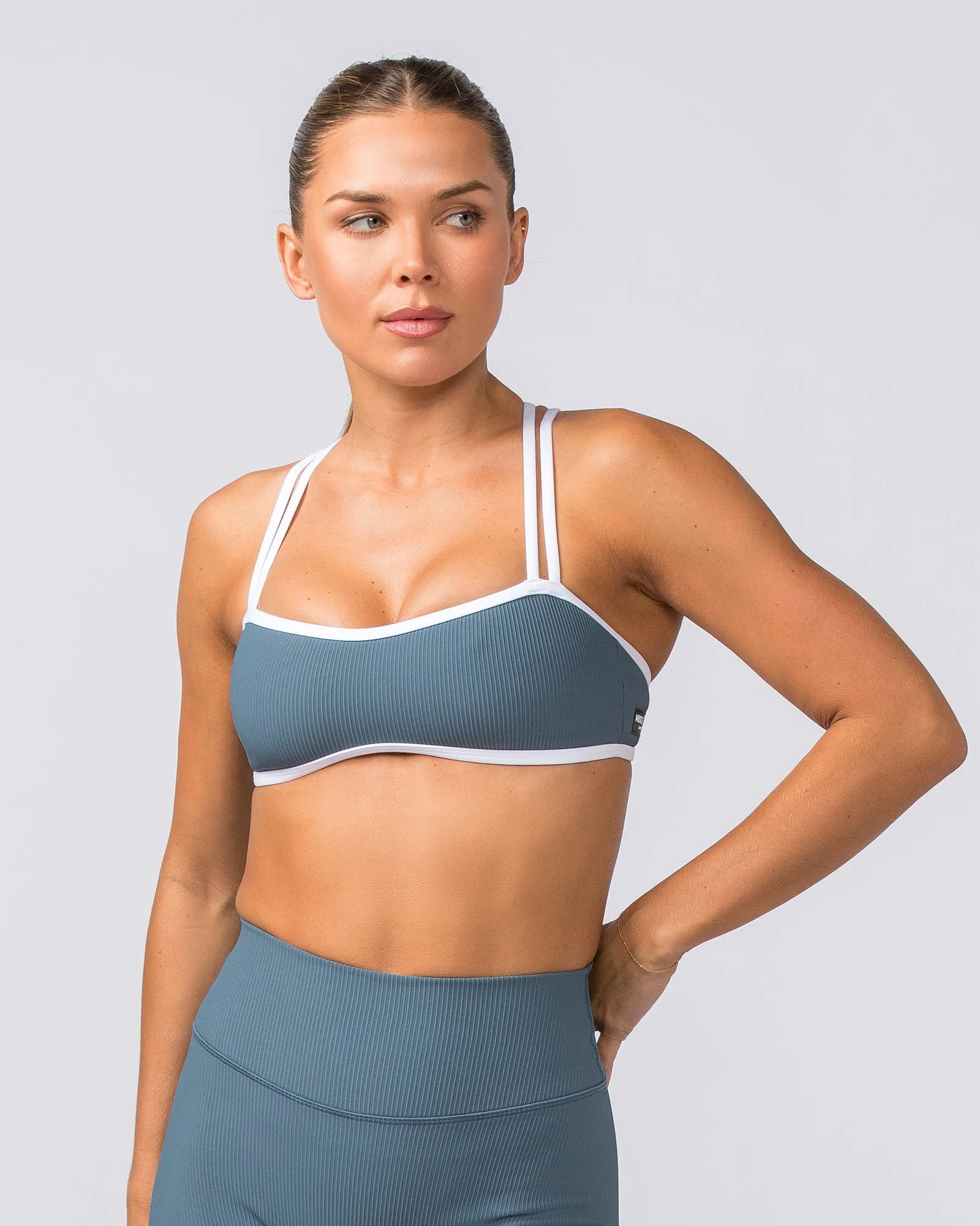 Curves Rib Bralette - Tidepool sold by Muscle Nation product image thumbnail 2