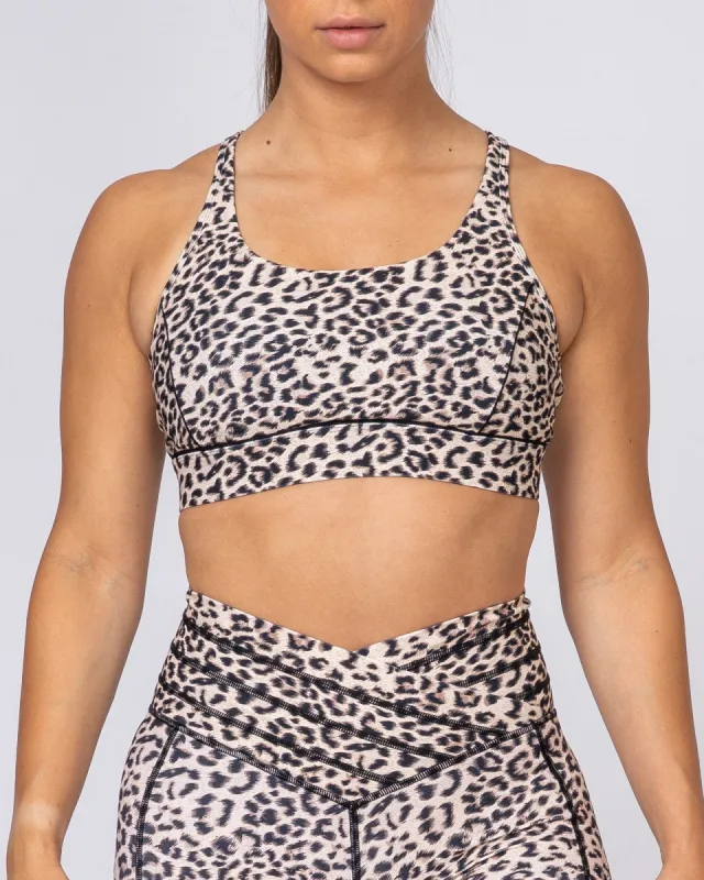 HIIT Bra - Yellow Leopard sold by Muscle Nation