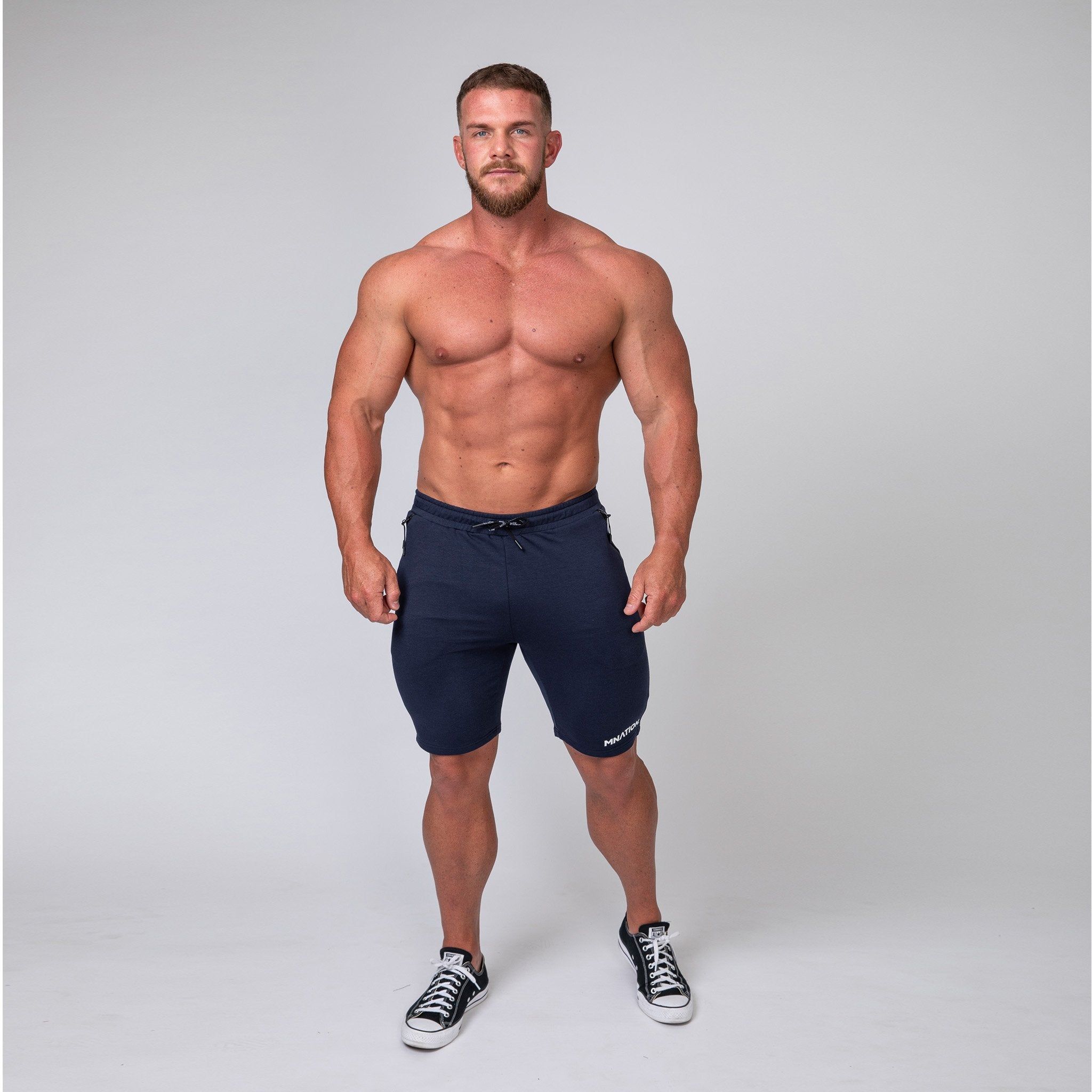 MNation Tapered Fit Shorts - Navy sold by Muscle Nation product image thumbnail 4