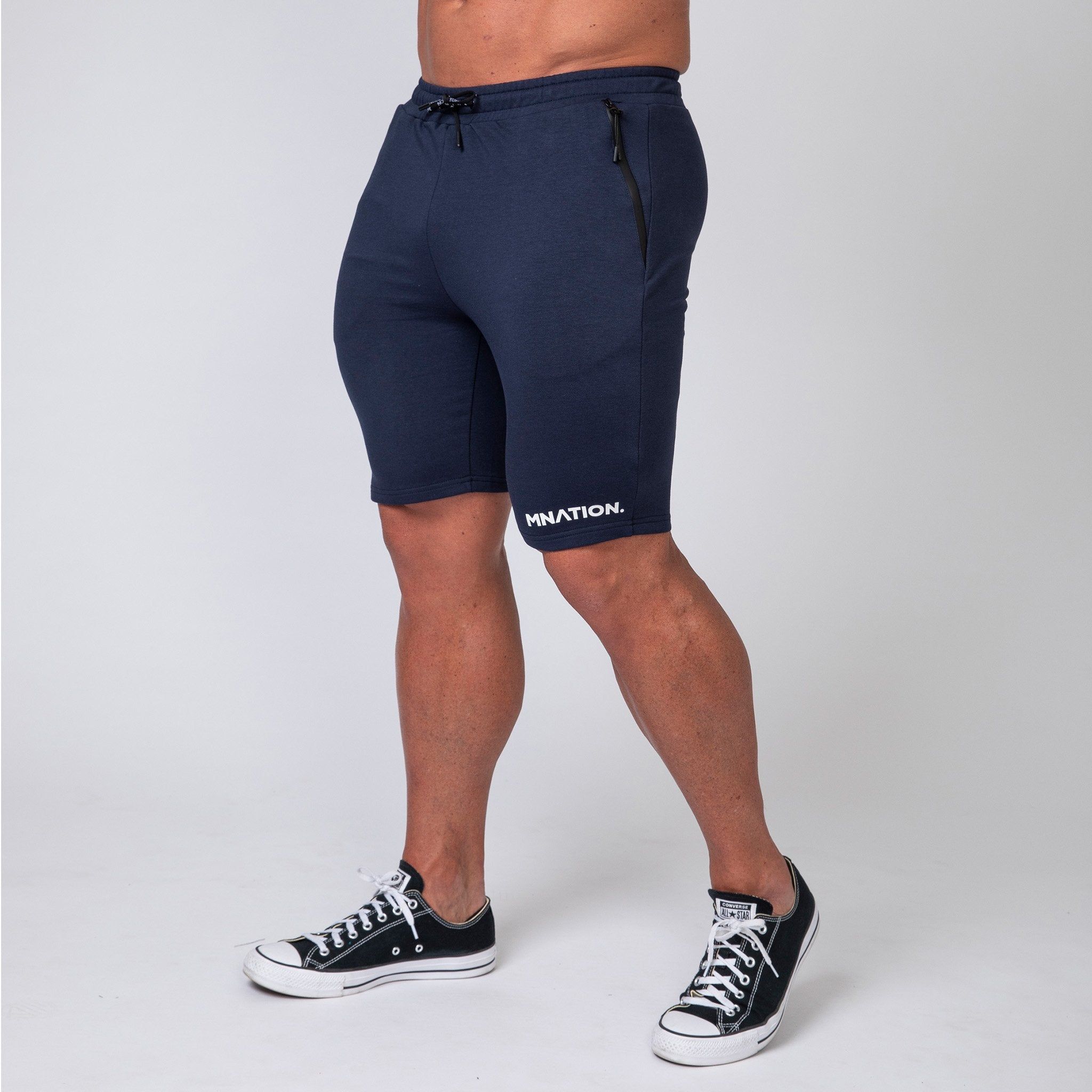 MNation Tapered Fit Shorts - Navy sold by Muscle Nation