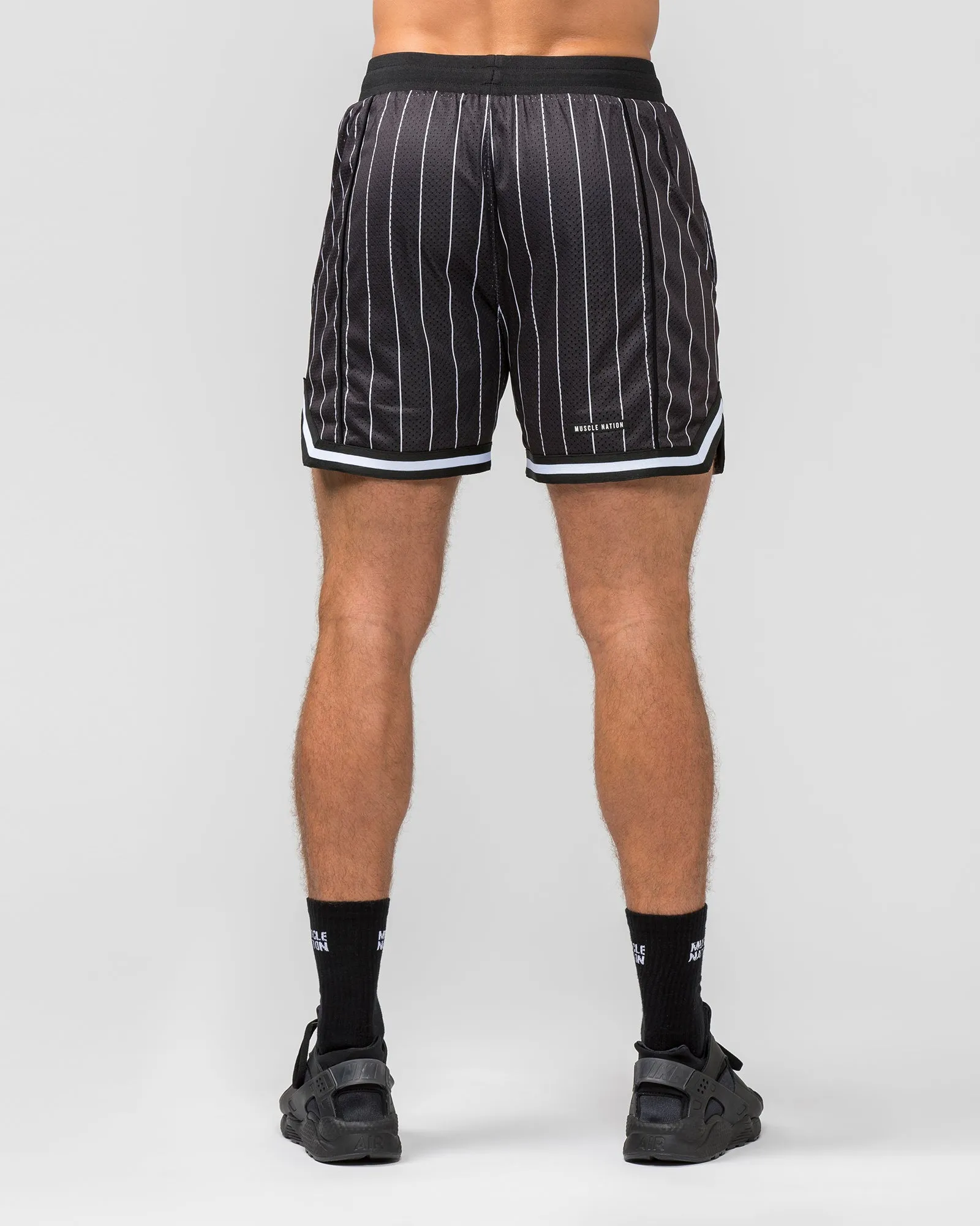 Fadeaway 5'' Basketball Shorts - Black Pinstripe sold by Muscle Nation product image thumbnail 5
